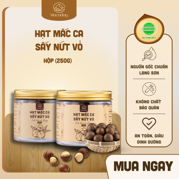 (VIP) Hạt Mắc ca sấy nứt 